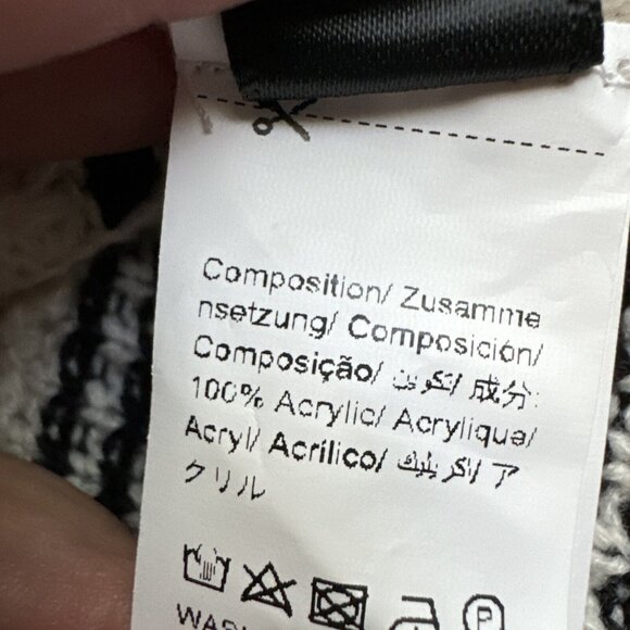 2/$18 SALE! Emery Rose Sweater Dress Womens L Knit V Neck Varsity Preppy White - Picture 7 of 10